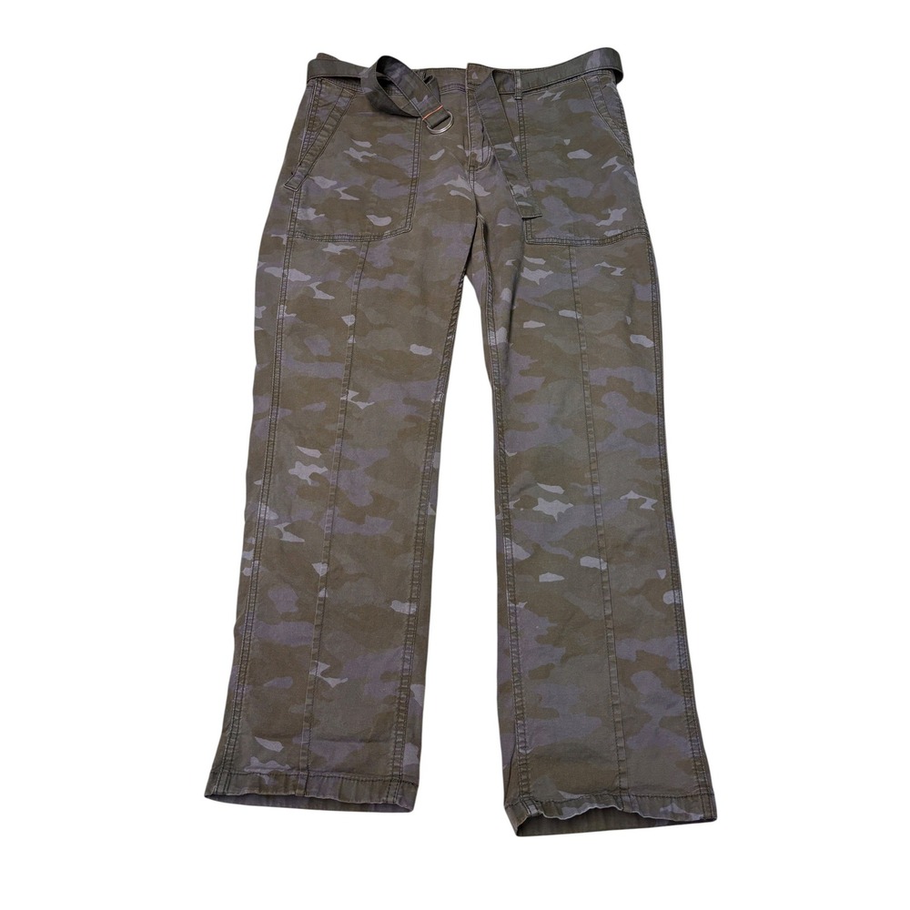 Anthropologie The Wanderer Camo Wide Leg Utility Pants Green Grey Womens 31X27 - Picture 1 of 11